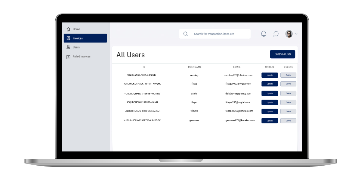 Billing management platform custom reporting screenshot